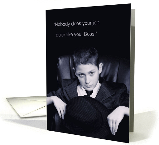 Funny Get Well Soon Boss, Sorry Boy Face In 1920's Gangster Suit card