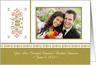 Bridal Shower Invitation Template - Personalized Photo - Floral card
