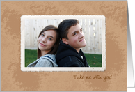 Personalized Photo Goodbye Or Take Me With You - Vintage Style card