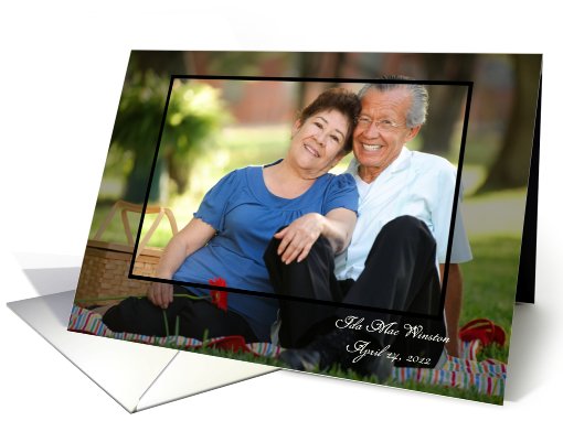 Personalized Photo Memorial Invitation - Simple Black... (859128)