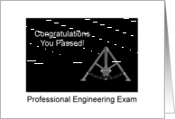 Congratulations On Passing Professional Engineering Exam Protractor card