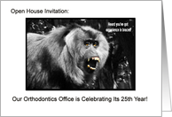 Orthodontics Office 25th Anniversary - Open House Invitation - Monkey card