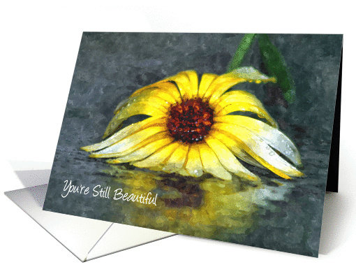 Encouragement For Friend Yellow Flower You're Still Beautiful card