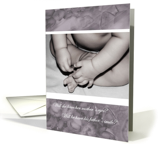 Boy Or Girl Baby Hands And Feet Gender Reveal Party Invitation card