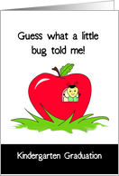 Congratulations Kindergarten Graduation Little Bug In An Apple card