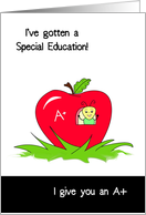 Special Education Teacher Appreciation, Bug In An Apple card