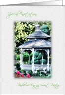 Barbecue Engagement Party Invitation Picnic Gazebo In Garden card