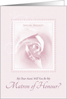 Will You Be My Matron Of Honour, My Niece, Delicate Pink Bridal Rose card