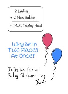 Double Baby Shower Invitation, Pink And Blue Balloons, Multi-Tasking