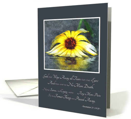 Sympathy For Your Loss, Scripture Condolences, No More Tears card