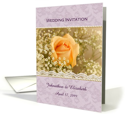 Lavender and Peach Personalized Wedding Invitation With... (964549)
