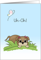 Cute Apology, I’m Sorry, Sad Puppy Dog Eyes card