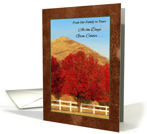 Autumn Greetings Thinking of Your Family Warms My Heart card (999873)