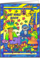 Get Well Soon (Jungle Greeting) card