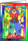 PartyTime,Invitation, clown card