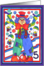 Clown Happy Birthday 5 Yr Old card