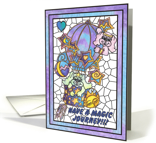Dogs Hot Air Balloon Magic Journey card (805470)