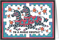 ZEBRA, Magic Couple Happy Anniversary card