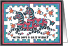 2 ZEBRAS, Love and Best Wishes card