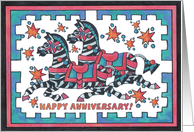 ZEBRAS, Happy Anniversary card