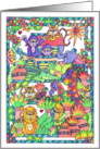 Colorful Jungle Greetings! (Noah’s Ark) card