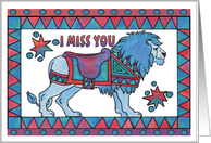 Blue Lion, I miss you greeting card