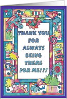 Colorful Jungle Frame,Thank you to my husband card