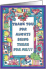 Colorful Jungle Frame,Thank you to my husband card