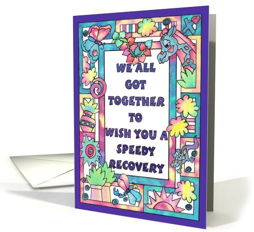 Jungle Frame from us all, get better soon card (806268)