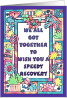 Jungle Frame from us all, get better soon card