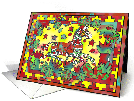 Get Well Zebra card (806528)