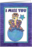Blue Moon Baby Frog, (I miss you) card