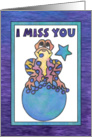 Blue Moon Baby Frog, (I miss you) card