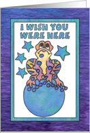 Blue Moon Baby Frog Greetings (wish you were here) card