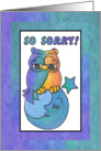 Blue Moon Baby Owl Greetings, so sorry card