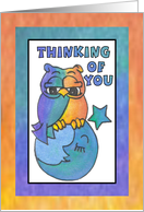Blue Moon Baby Owl Greetings (thinking of you) card