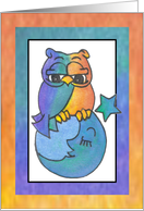 Blue Moon Baby Owl, any occasion greeting card