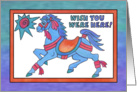 Blue Horse ,Wish you were here card