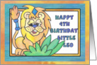 Little Leo, Happy 4th Birthday card