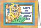 Little Leo, Happy 1st Birthday card