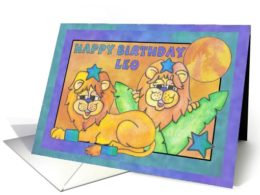 Little Lions, Happy Birthday Leo card (808359)