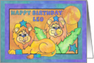 Little Lions, Happy Birthday Leo card