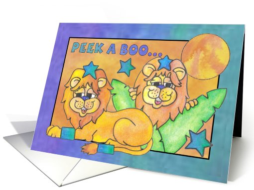 Little Lions, Peek A Boo, Happy Birthday to you card (808365)