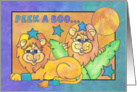 Little Lions, Peek A Boo, Happy Birthday to you card