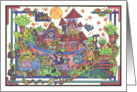 Colorful Ark full of Jungle animals, Happy Birthday (general greeting) card