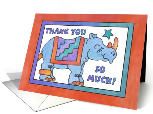 Rhino Baby Blue, Thank You card (808754)