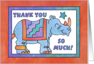 Rhino Baby Blue, Thank You card