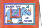 Rhino Baby Blue, Thank You card