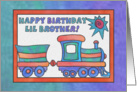Blue Train, Happy Birthday little Brother card