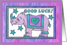 Rhino Baby Pink, Good Luck card